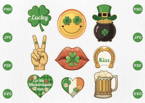 Download Retro St. Patrick’s Day Lucky Vibes SVG - St. patrick Collection
