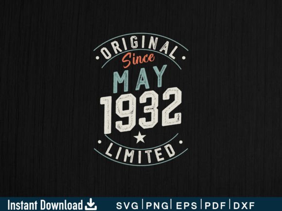 Download May 1932 Gifts 92nd Birthday Design - 1932 Collection