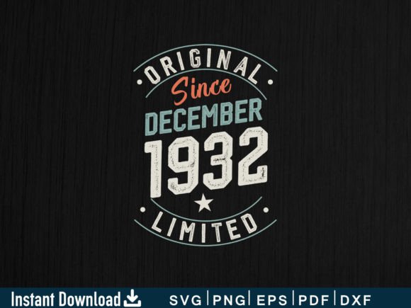 Download December 1932 Gifts 92nd Birthday Design - Premium Resources