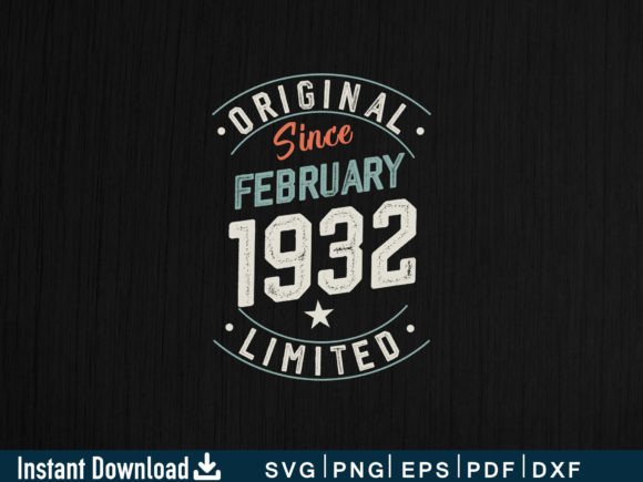 Download Fabruary 1932 Gifts 92nd Birthday Design - 1932 Collection