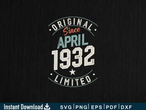 Download April 1932 Gifts 92nd Birthday Design - Premium Resources