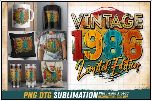 Download Vintage 1986 Limited Edition Retro Round - 1986 Collection