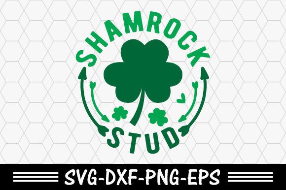 Download St. Patrick's Svg,Shamrock Stud Svg - St. patrick Collection
