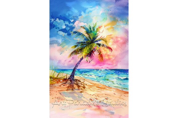 Download Tropical Palm Tree Watercolor Wall Art - Watercolor Collection